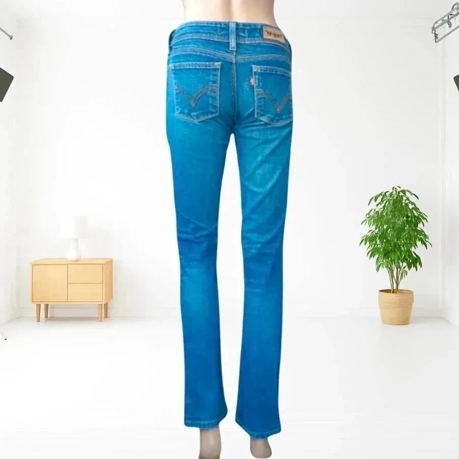 Jeans vintage y2k Levis Strauss 571, ajuste slim, cintura baixa – photo 3